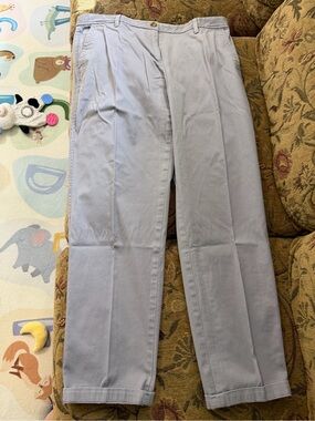 Talbots Light Gray Straight-Leg Chinos
